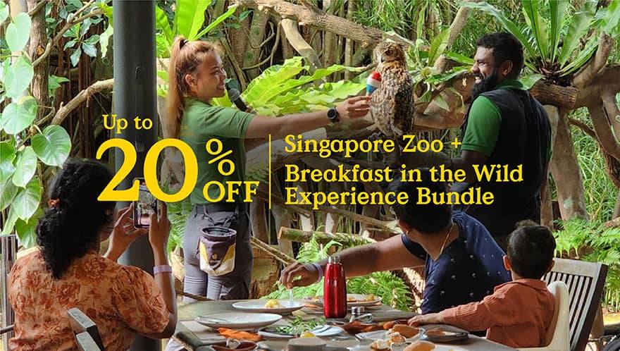 Up to 20% off Singapore Zoo + Breakfast in the Wild Bundle