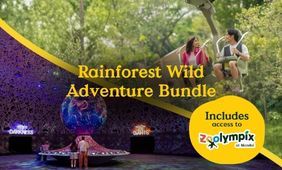 2 Attraction Pass — Rainforest Wild Adventure Bundle + Zoolympix